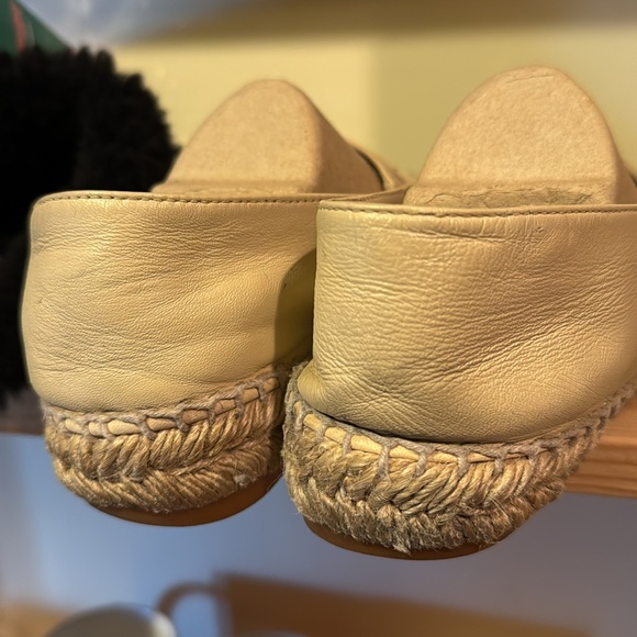 Coco Chanel lambskin espadrille cream and black toe soft leather slip on 36 - Picture 11 of 12